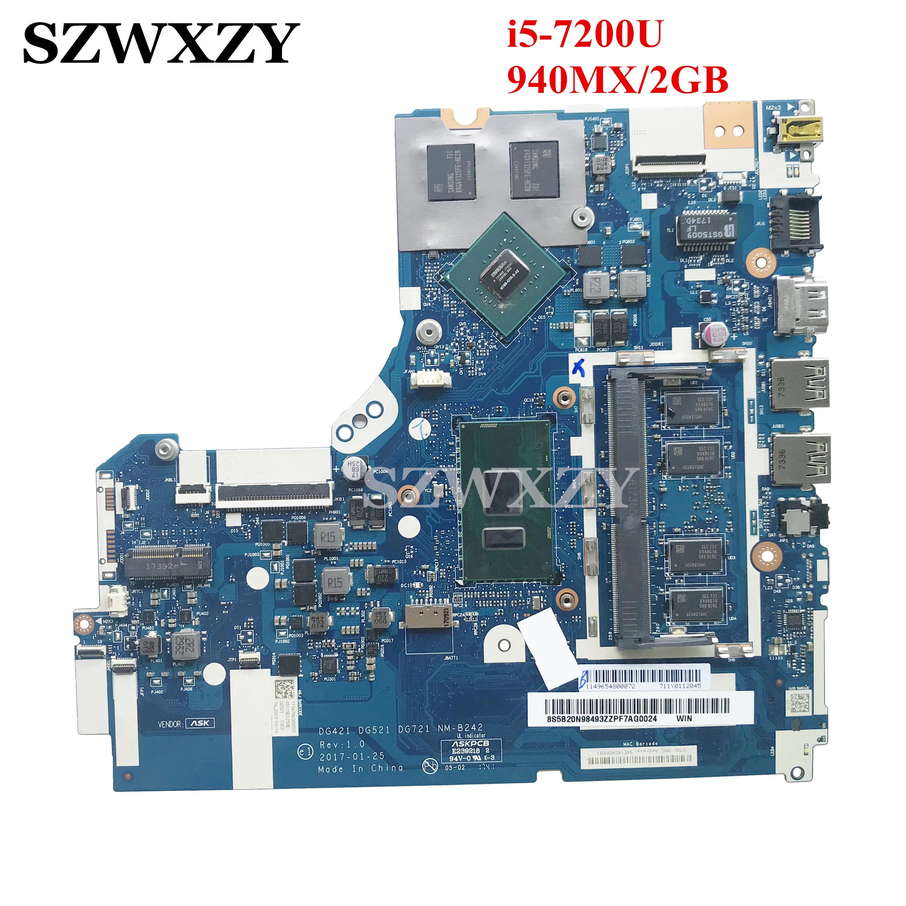  ̵е  Ʈ  NM-B242, i5-7200U CPU, 4GB RAM, 940MX, 2GB GPU, 5B20N98493, 520-15IKB